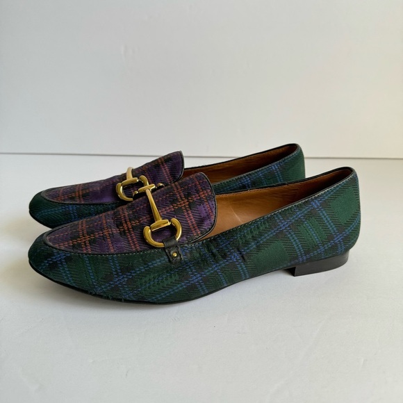 & Other Stories Plaid Loafers Equestrian Buckle Preppy Old Money Womens 6.5 - Picture 10 of 10